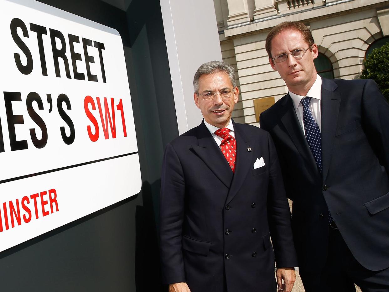 Westminster City Council Councillor Robert Davis (L) and Head of the St. James's Portfolio James Cooksey (R): Getty Images