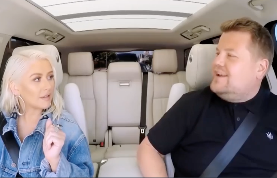 Christina Aguilera does Carpool Karaoke with James Corden and Melissa McCarthy