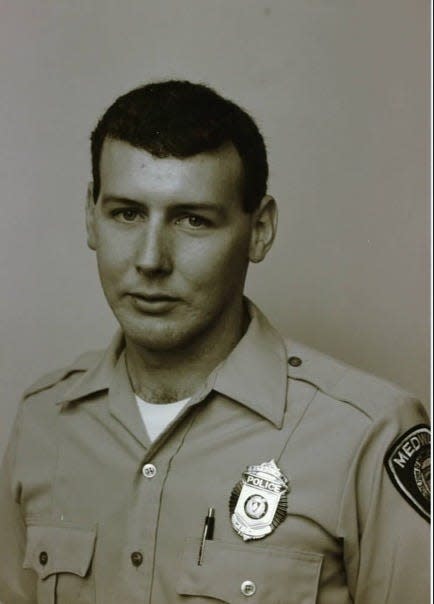 Retired Medway police Lt. William K. "Boult" Boultenhouse is pictured early in his career.