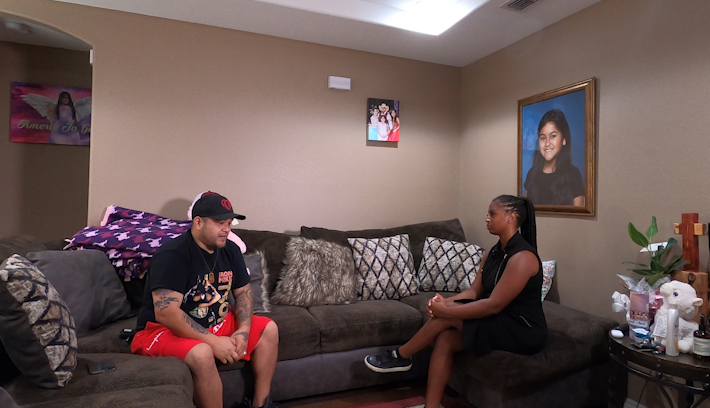 Alfred Garza III, the father of a 10-year-old girl who was killed in the Uvalde school shooting, sits down with Nexstar's Jala Washington to discuss the leaked surveillance video from the school. (Nexstar Photo)