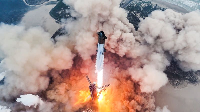 SpaceX's Starship launches its fourth flight test from the company's Boca Chica launchpad near Brownsville