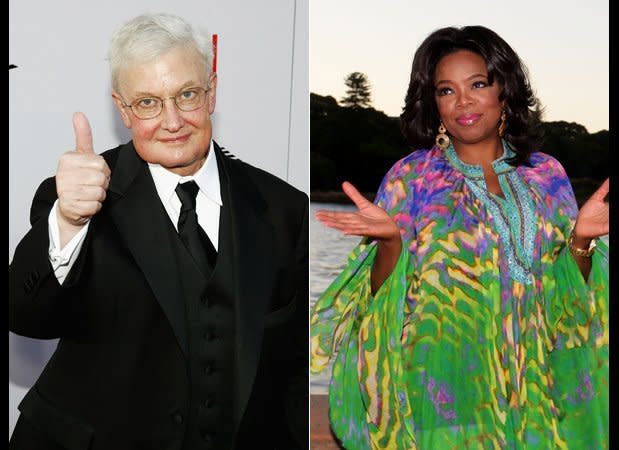 Roger Ebert and Oprah went on two dates way back when the two were just starting out in Chicago -- and Ebert counts himself as her mentor. "Yes, it is true, I persuaded Oprah to become the most successful and famous woman in the world," <a href="http://rogerebert.suntimes.com/apps/pbcs.dll/article?AID=/20051116/COMMENTARY/511160301" target="_hplink">Ebert wrote in 2005</a>.  