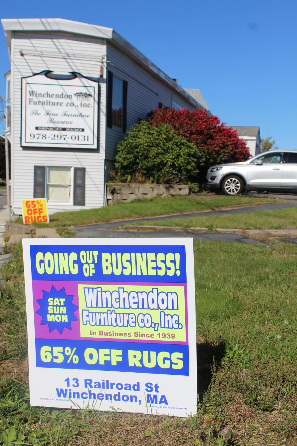 A multi-generational family business, Winchendon Furniture is going out of business. The Ladeau family has been in business for 84 years at the 13 Railroad St., Winchendon location. The Keene, New Hampshire, location has been closed since Saturday, Sept. 30.