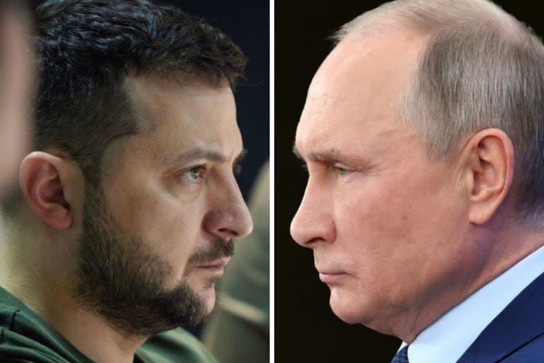 Volodimir Zelensky y Vladimir Putin