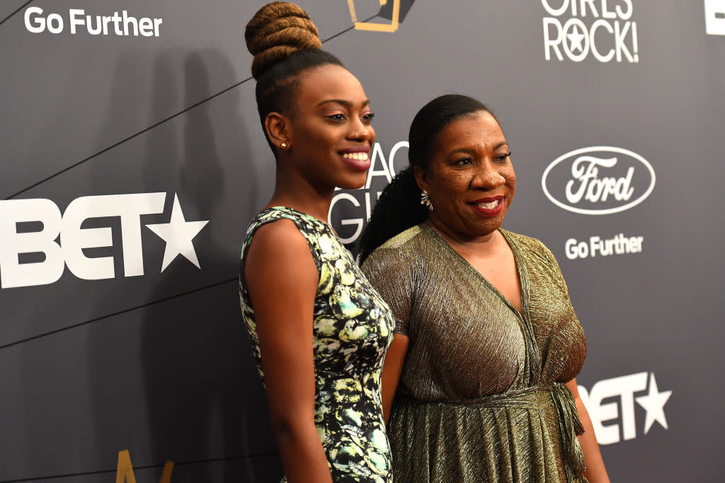 Tarana Burke and daughter Kaia Burke attend the Black Girls Rock 2018 red carpet at the New Jersey Performing Arts Center on Aug. 26 in Newark, N.J. (Photo: Paras Griffin/Getty Images for BET)