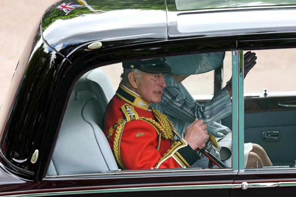 Prince Charles arrives to honour his mother the Queen (Getty Images)