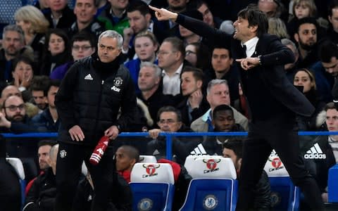 Mourinho and Conte have clashed several times in the last two seasons - Credit: EPA