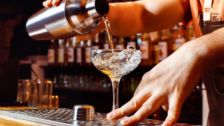 bartender serving martini