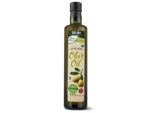 green-ish bottle of olive oil from Aldi