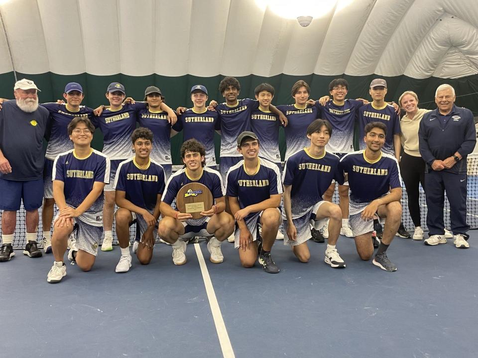 Pittsford Sutherland's boys tennis team clinched a spot in the NYSPHSAA semifinals next weekend. They defeated Section VI's Williamsville East 6-1 in the Far West Regionals Wednesday, May 29, 2024.