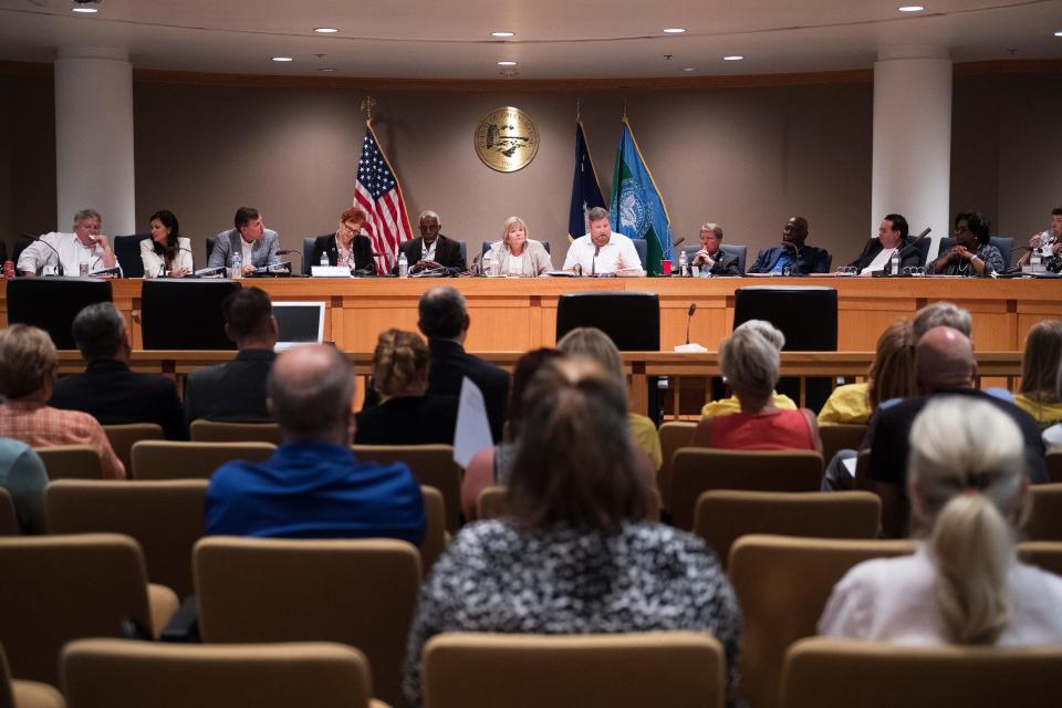 A public hearing is held with house legislators to discuss the opioid crisis at Greenville County Council on Wednesday, July 12, 2017.