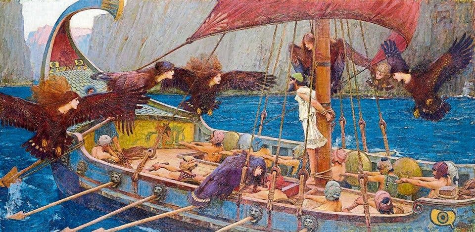 En el siglo XIX John William Waterhouse pintó su obra Ulises y las Sirenas