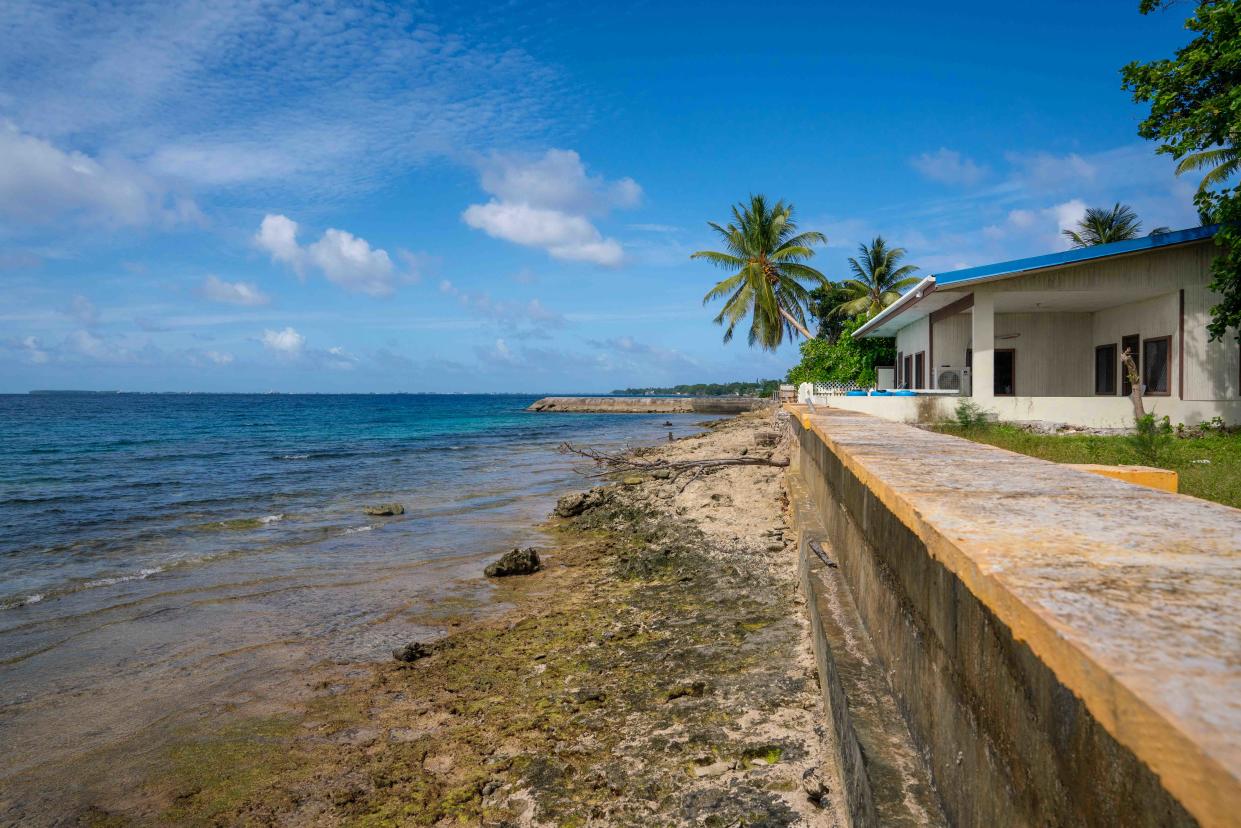 Seawalls have been built to deal with the increase in coastal flooding.