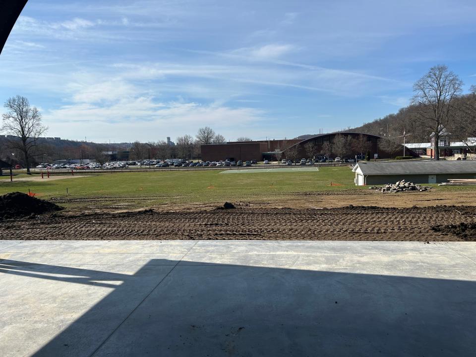 The view facing out from the stage at the Beaver Borough Community Center.