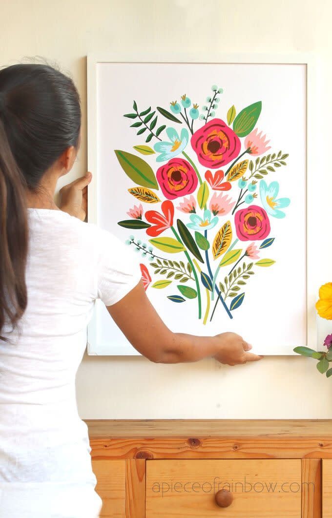 DIY Floral Wall Art