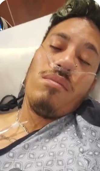 Mario Buelna, 28, is treated in the intensive-care unit for diabetic ketoacidosis at Mountain Vista Medical Center in Mesa, Arizona