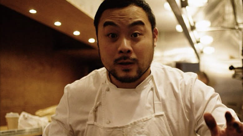 David Chang with surprised expression