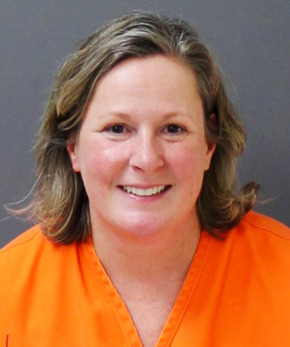 Kim Potter smiles in her mugshot after being found guilty on all charges (Minnesota Department of Corrections)