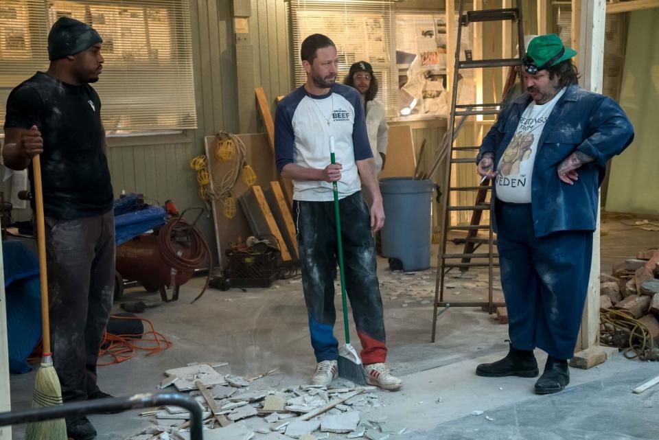 “THE BEAR” — “Sundae” — Season 2, Episode 3 (Airs Thursday, June 22nd) Pictured: (l-r) Lionel Boyce as Marcus, Ebon Moss-Bachrach as Richard “Richie” Jerimovich, Matty Matheson as Neil Fak. CR: Chuck Hodes/FX.