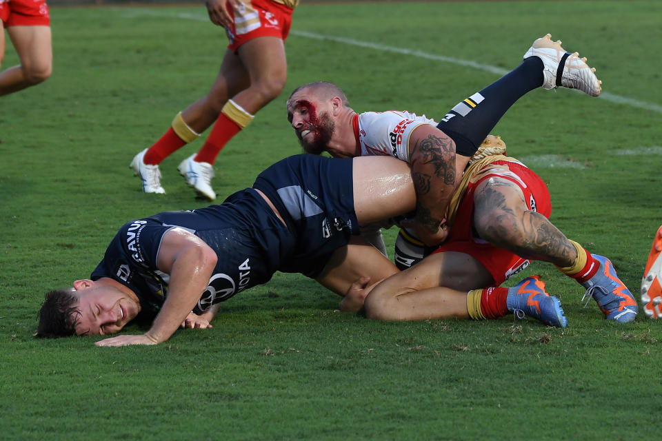 Riley Price, pictured here in action for the Cowboys in a pre-season trial game.