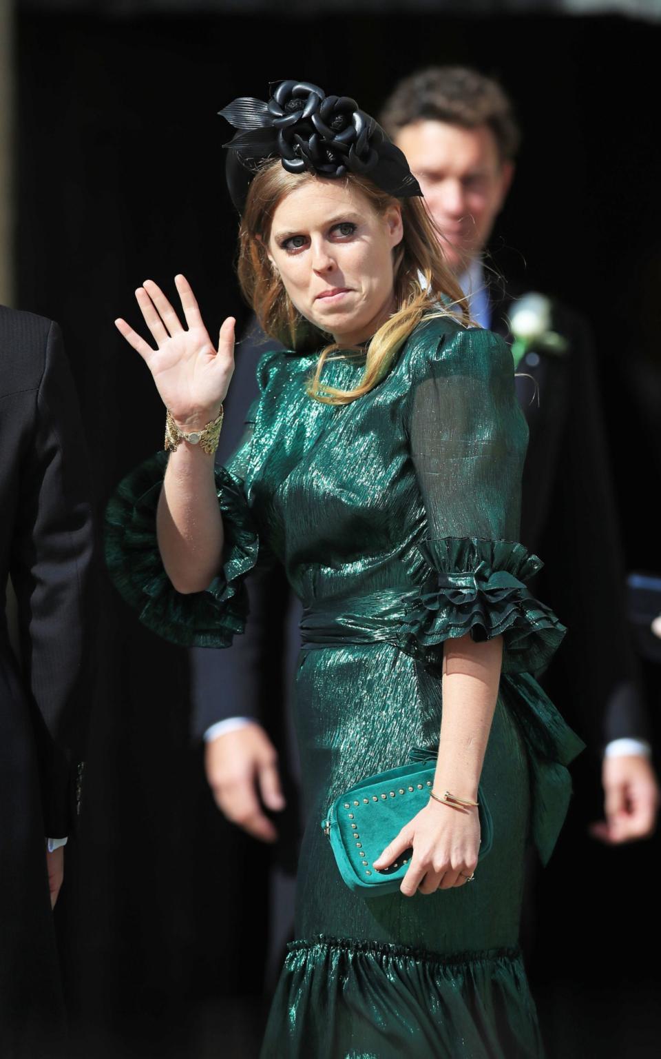 Princess Beatrice wearing The Vampire's Wife at Ellie Goulding's wedding in August 2019 - PA