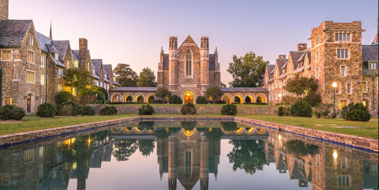 berry college historic campus at twilight