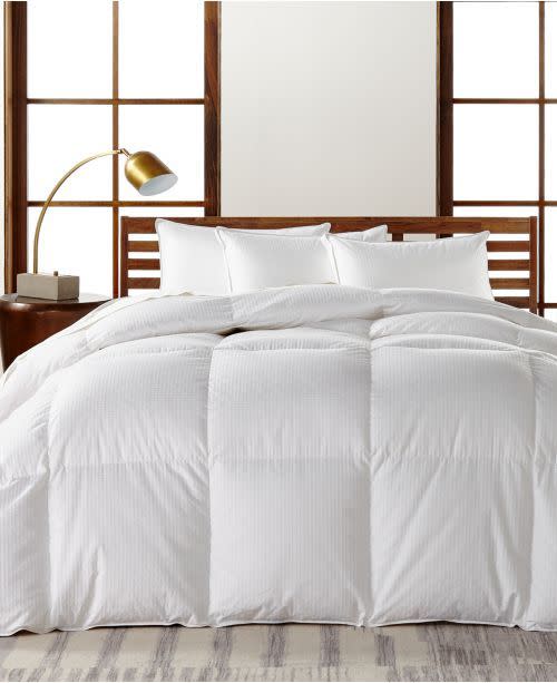 <p><strong>Hotel Collection</strong></p><p>macys.com</p><p><a href="https://go.redirectingat.com?id=74968X1596630&url=https%3A%2F%2Fwww.macys.com%2Fshop%2Fproduct%2Fhotel-collection-european-white-goose-down-heavyweight-comforters-hypoallergenic-ultraclean-down-created-for-macys%3FID%3D3197499&sref=https%3A%2F%2Fwww.housebeautiful.com%2Fshopping%2Fbest-stores%2Fg33993513%2Fmacys-home-sale-fall-60-percent-savings%2F" rel="nofollow noopener" target="_blank" data-ylk="slk:BUY NOW;elm:context_link;itc:0;sec:content-canvas" class="link ">BUY NOW</a></p><p><strong><del>$1,000.00</del> $399.99 (60% off)</strong></p><p>Whether you get cold easily or you want to prepare for the cooler months ahead, this luxe down comforter will keep you warm and cozy. </p>