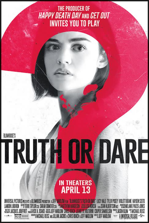 <p>A group of friends (including Lucy Hale and Tyler Posey) have to fight for their lives when the silly childhood game becomes a little (okay, a lot) more sinister. Trust, you’ll be wishing you had the option of choosing neither after watching.</p><p><a class="link " href="https://www.netflix.com/title/80218099" rel="nofollow noopener" target="_blank" data-ylk="slk:WATCH NOW;elm:context_link;itc:0;sec:content-canvas">WATCH NOW</a></p>