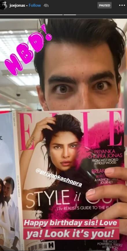 Joe Jonas Priyanka Chopra Bday Post