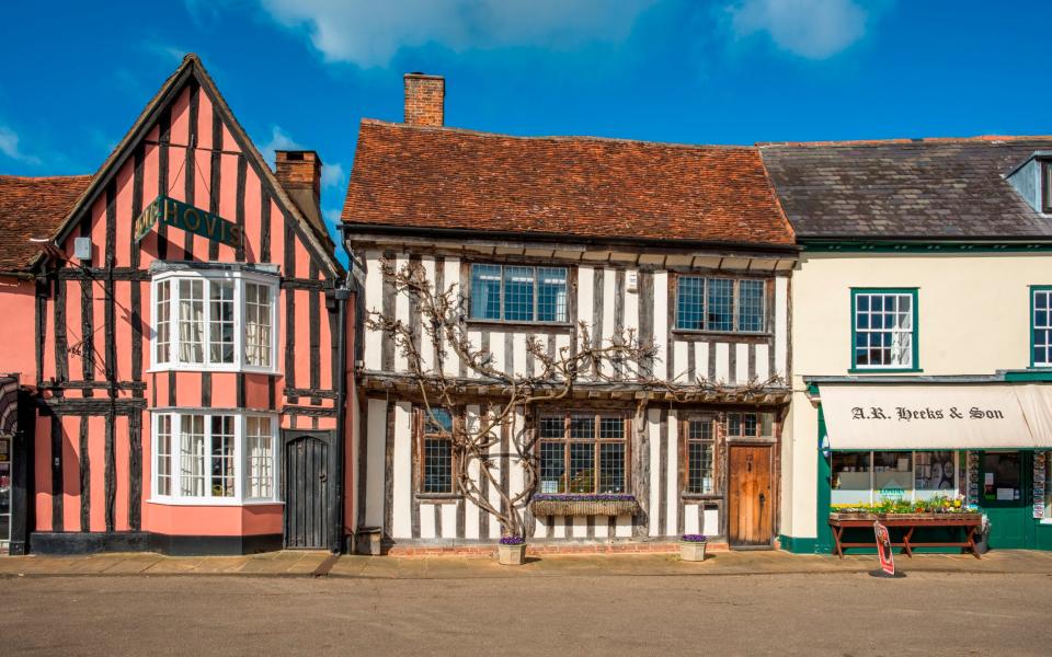 lavenham shopping high streets christmas festive - Getty