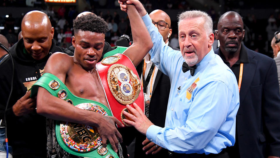 Errol Spence Jr, pictured here after his win over Shawn Porter.