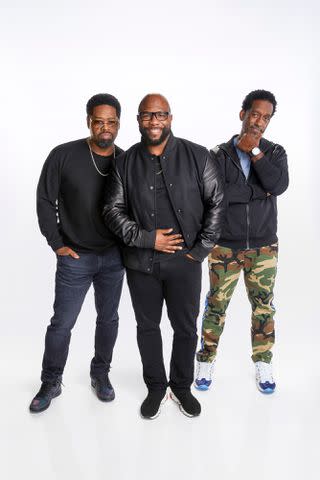 <p>Trae Patton/NBC</p> Nathan Morris, Wanya Morris, Shawn Stockman of Boyz II Men