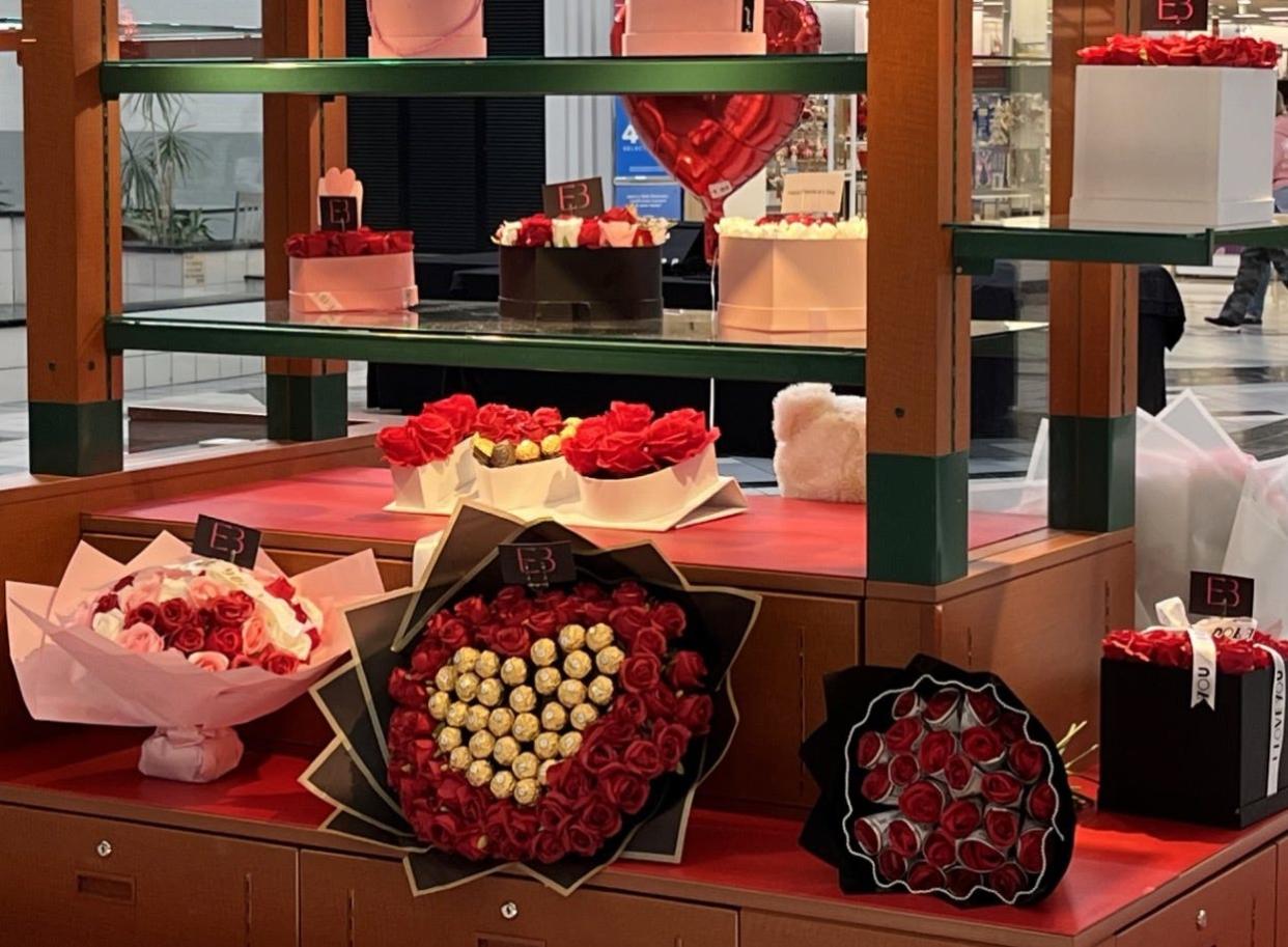 Envy Bouquets has opened a temporary stand in the Valley Mall through Valentine's Day.