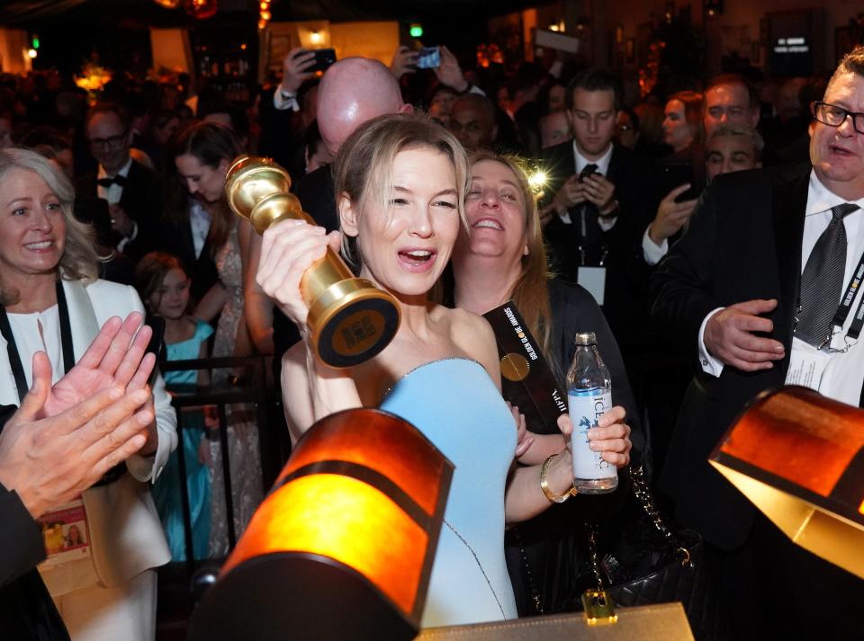 Renée Zellweger celebrated her 'Judy' win at HBO's after-party.