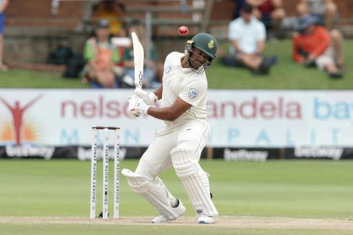 Out of the way: Vernon Philander ducks during Sunday's play