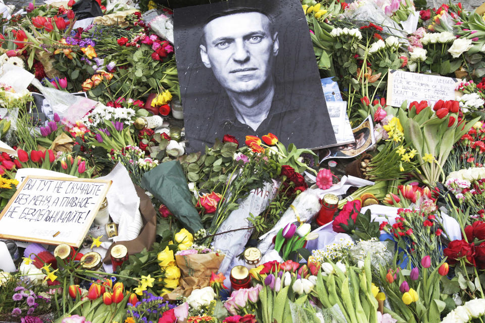 Tributes To The Russian Opposition Leader Alexei Navalny In Amsterdam (Paulo Amorim / Sipa USA via AP)