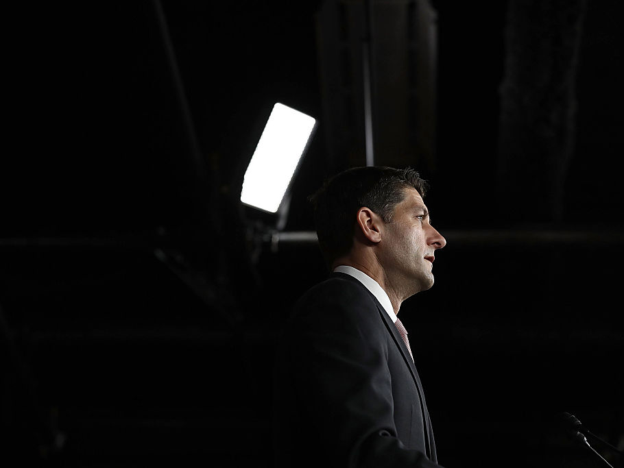 Paul Ryan Holds Weekly Press Briefing At The Capitol