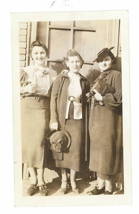 My grandmother (far right) in 1935.