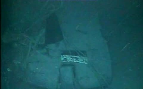 Part of the wreckage of the ARA San Juan, which vanished in the Atlantic Ocean last year - Credit: Argentina's Navy Press Office/AFP