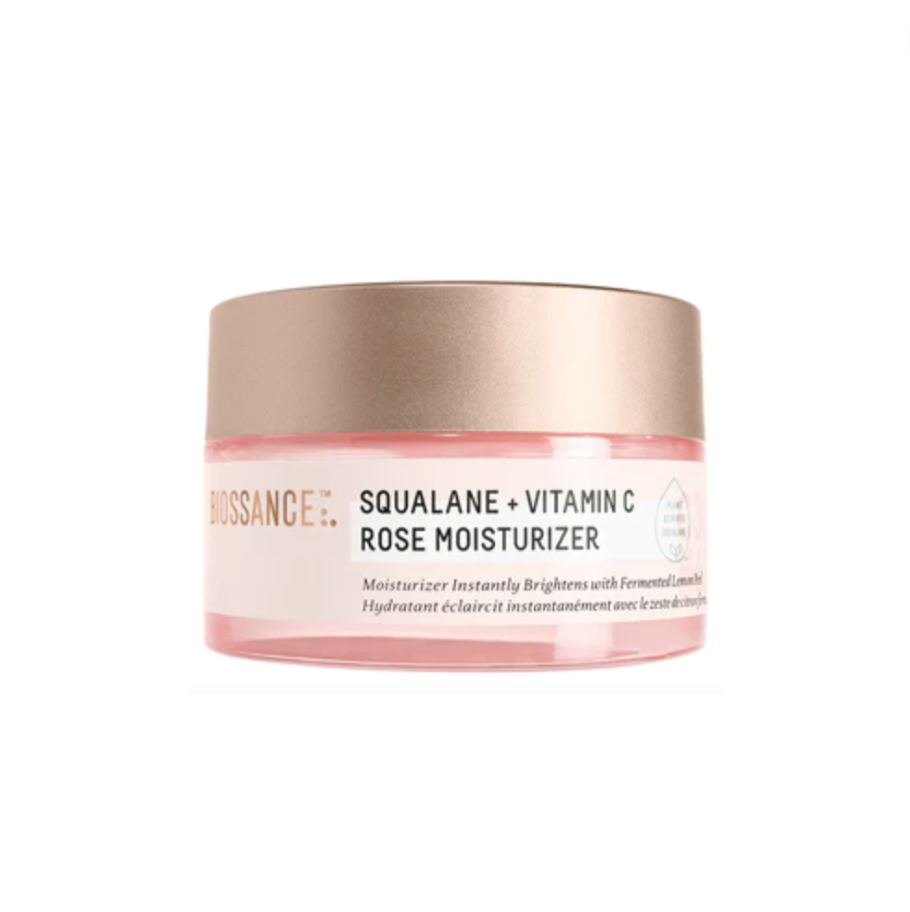 5) Biossance Squalane + Vitamin C Rose Brightening Moisturizer