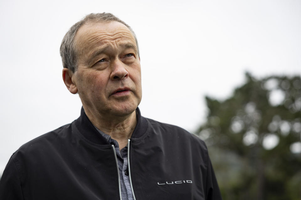 CARMEL, CALIFORNIA - AUGUST 18: Peter Rawlinson, CEO of Lucid is seen at The Quail, A Motorsport Gathering on August 18, 2023 in Carmel, California.