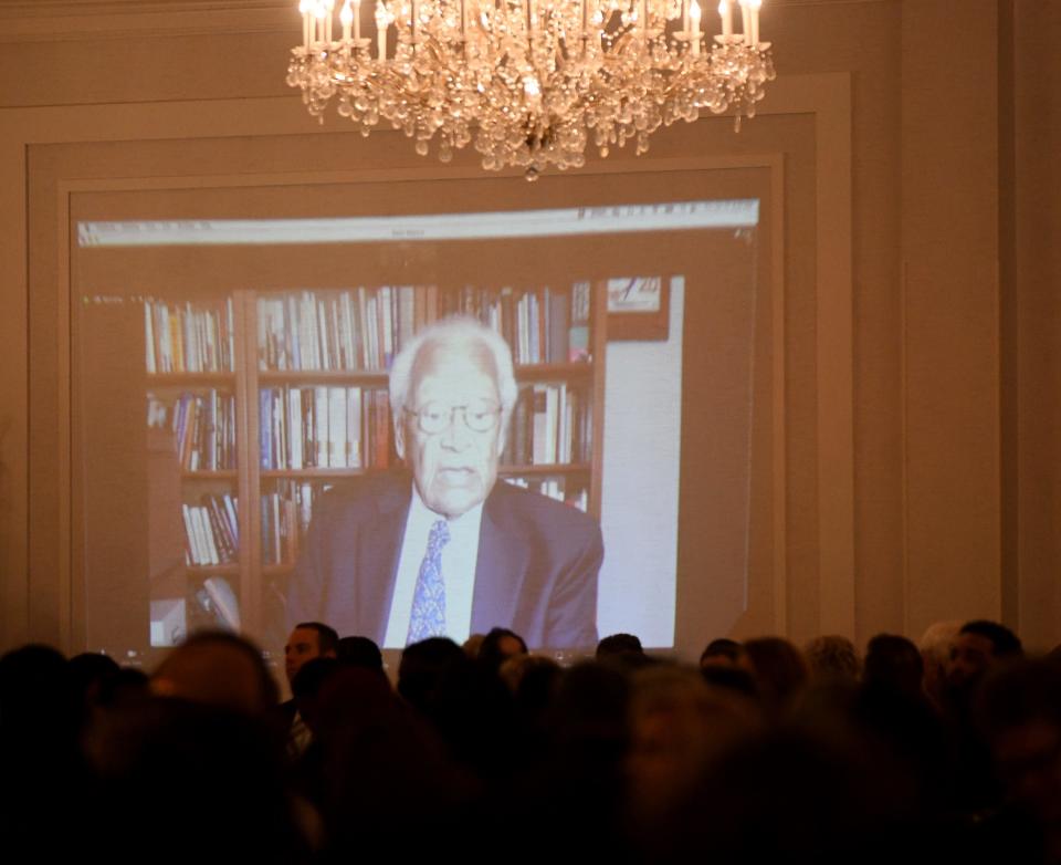 Massillon-native Rev. James Lawson joined the conversation virtually from California for Thursday's 31st annual MLK Jr. Mayors' Breakfast at the DoubleTree by Hilton in downtown Canton.