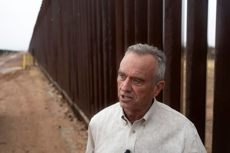 Independent presidential candidate Robert F. Kennedy Jr. visits the U.S.-Mexico border