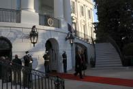 U.S. President Trump departs the White House