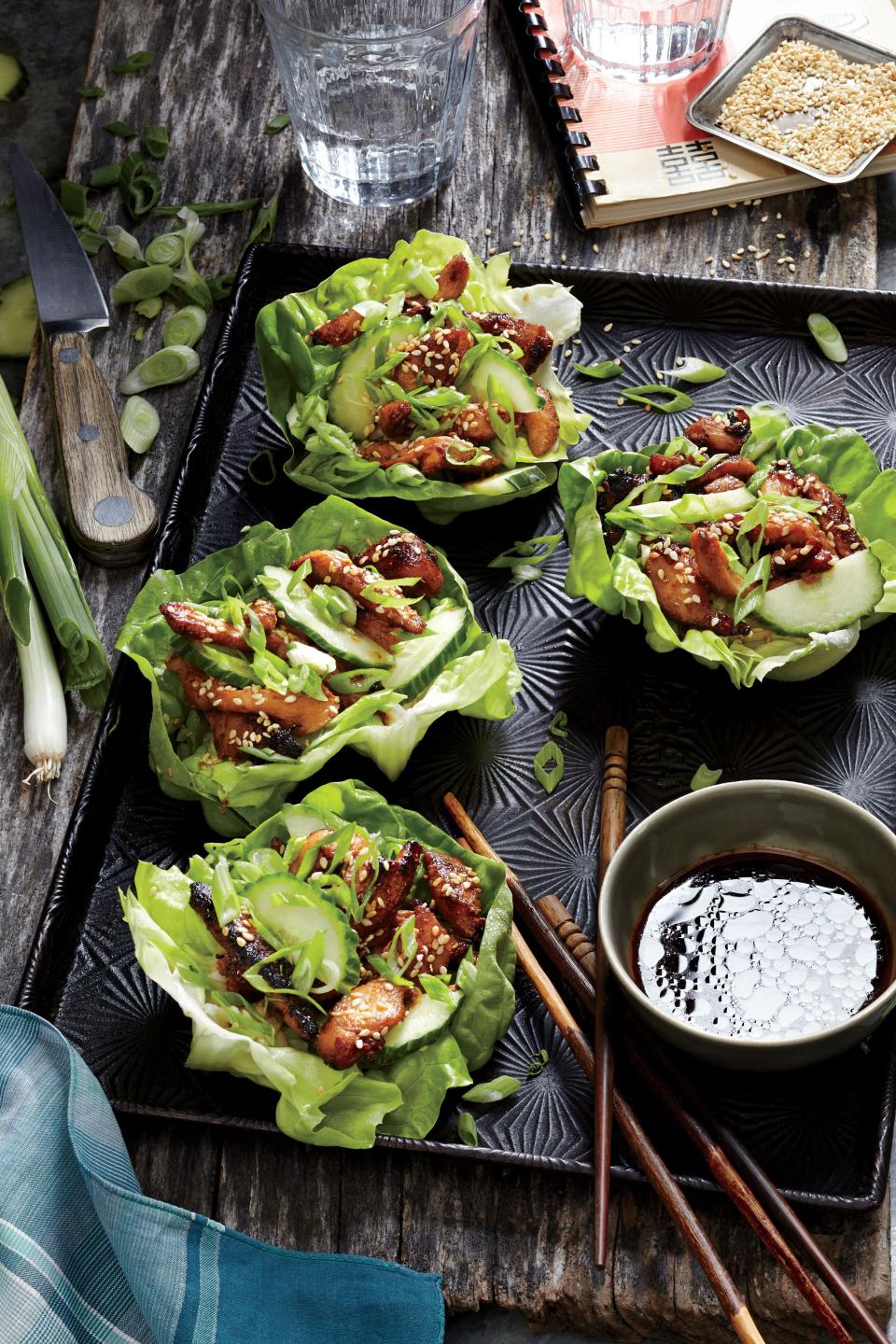 Korean Chicken Lettuce Wraps