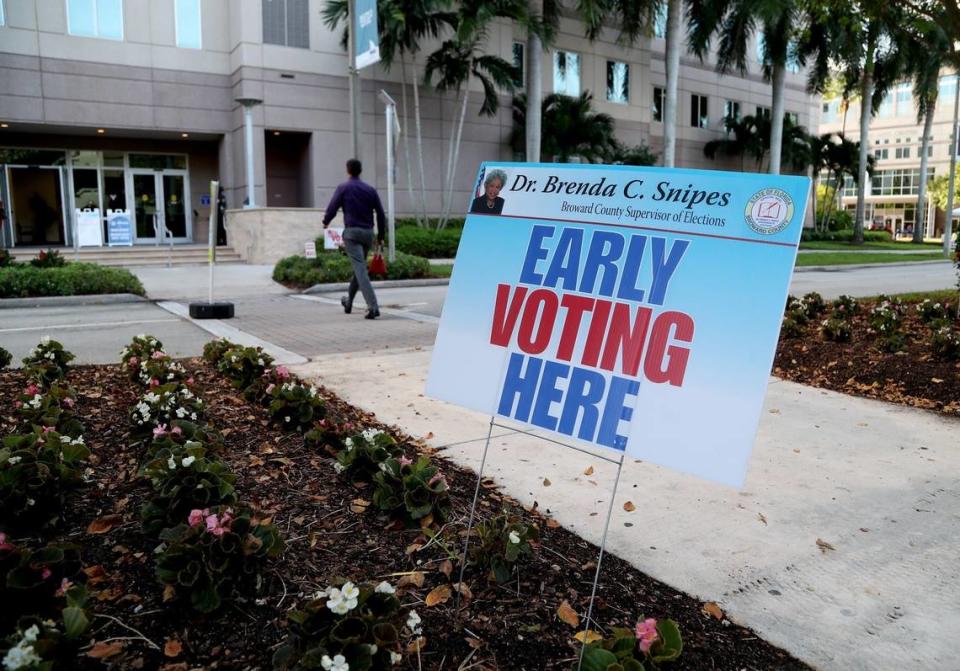 Early voting began Monday October 22, 2018, at Nova Southeastern University in Davie.