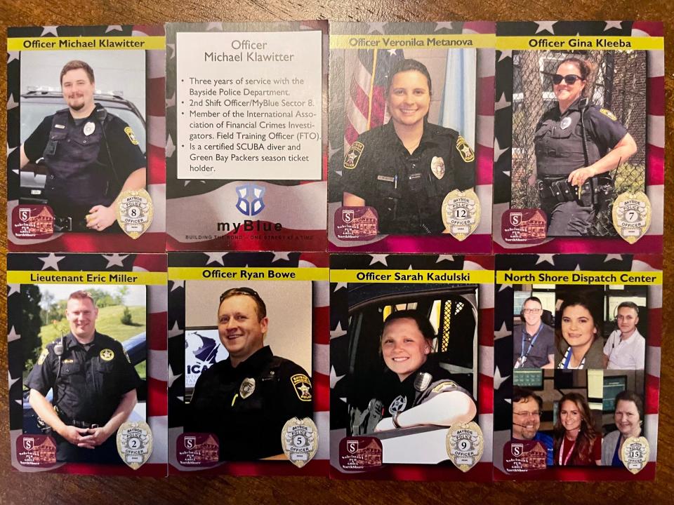 Bayside Officer Michael Klawitter started a trading card program in 2019. Kids who collected a full set of cards featuring department staff members would earn a prize.