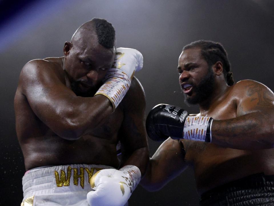 Jermaine Franklin (right) lost a controversial decision to Dillian Whyte in November (Getty Images)