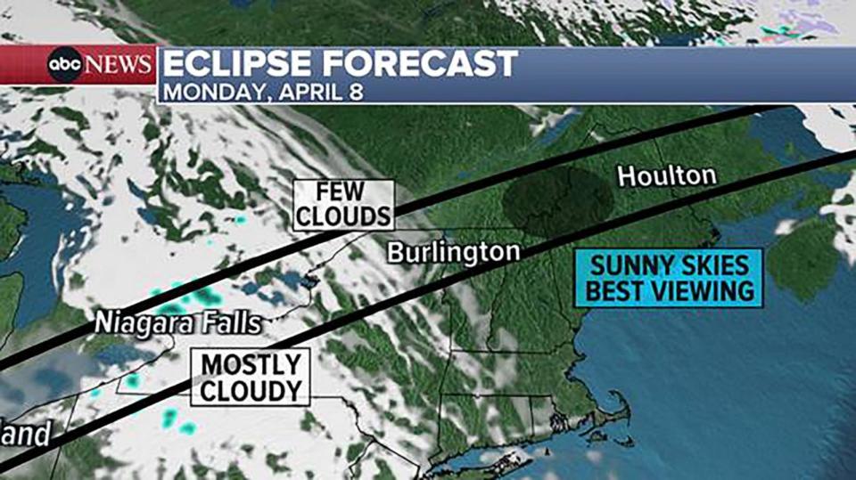PHOTO: Houlton, ME. Sunny skies. Best place to see the eclipse in the entire North America (ABC News)
