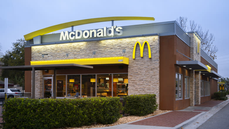 Modern McDonald's storefront 